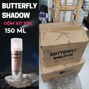 Gôm Keo Xịt Tóc BUTTERFLY SHADOW 150ml dùng cho nam và nữ giúp giữ nếp tóc hoàn hảo nhỏ gọn tiện lợi