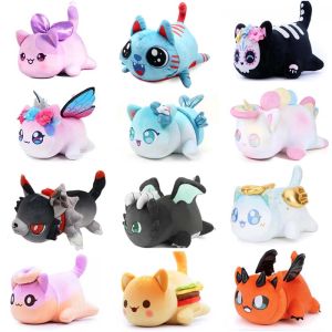 Aphmau Meows Cat Plush Toy Soft Meemeow Stuffed Donut Cat Plushes Kawaii French Fry Cheeseburger Food Plush Doll Christmas Gifts