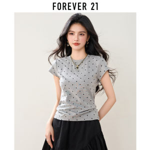 Forever 21 | Áo Thun Nữ Hàn Quốc Vintage Chấm Bi