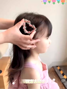 Klip Hijab Pin Bunga Pink Flower Duck Hair Clip Hawaii Style Rambut Ponytail Hair Clips Accessories粉色花朵发夹