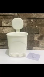 Wadah Sikat Gigi Odol Tempel Plastik Wall Mounted Toothbrush Organizer