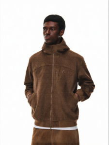 FPA | Hooded Loose Suede Bionic Down Jacket