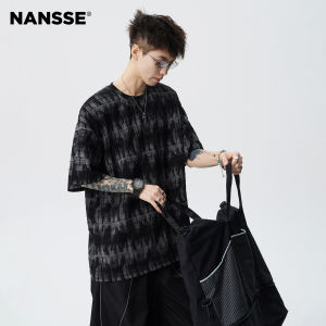 NANSSE | Fashionable Tie-dye Round Neck Short Sleeve T-Shirt Casual Loose Fit