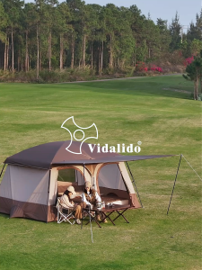 Vidalido An saan เต็นท์ครอบครัว ขนาด 2-8 คน 1ห้องนอน/1ห้องนั่งเล่น มีให้เลือก2ขนาด เต็นท์กันแดดกันฝนได้เป็นอย่างดี
