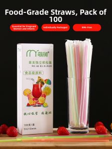Independent Packaging Transparent Bent Beverage Straw Colored