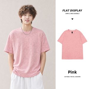 spao | Pink Short Sleeve Cotton Loose Stylish Casual Shirt