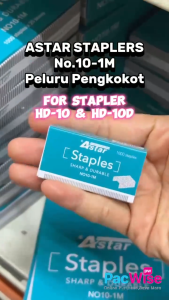Stapler Bullet No.10-1M/Peluru Pengokot/Staples/Sharp/Durable (1 Box)
