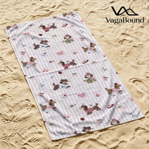 Pink Dachshund Luxury Beach Towels Crafted from Combed Cotton Plush and Absorbent Beach Towel or Pool Towels