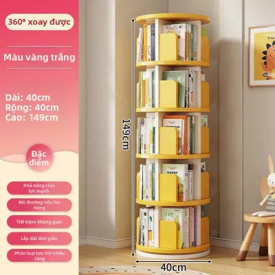 Kệ Sách Đa Tầng Xoay 360 Độ
