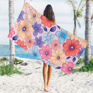 BILIBILI | colorful floral pattern Beach Towels Ultra Lightweight Quick Drying Super Absorbent Summer Essential Fast-Drying Towel for Beach