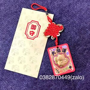 Dây Treo Mèo Thần Tài Mạ Vàng Đại Cát Đại Lợi - Treo Xe Oto Cửa Nhà May Mắn