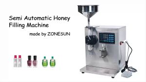 ZONESUN Viscous Liquid Filling Machine Electric ZS-NP1 Semi-Automatic Filler Honey Pigment Paste Vial Bottle Packaging