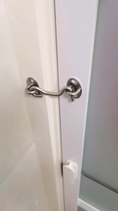 Barn Door Latch Door Lock Sliding Door Lock Eye Latch Hook Cabin Window Hook with Screws 150mm 75mm