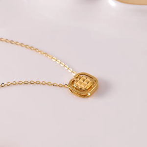 Chow Sang Sang 周生生 999 24K Pure Gold Geometric Dainty Necklace for Women 47cm 94565U Price-by-Weight Approx. 3.74g Gold