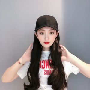 New Wig Topi Fashion Rambut Wanita Korean Version / Womens Wig Hat Long Curly