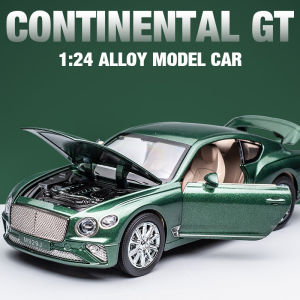 【WJ】1:24 New Bentley Continental GT alloy diecast car model  with sounds and light for kids boy childrens toy car collection gift