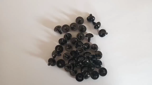 100Pcs Black Safety Eyes 6-12mm for DIY Amigurumi Stuffed Animals Soft Toy Bear Doll Making