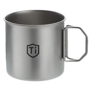 Titanium Alloy Camping Water Cup with Foldable Handle Camping Coffee Mug Ultralight for Outdoor Travelling Camping Hiking