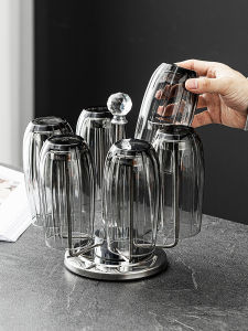 YOGEHOME | Thickened Glass Cup Set for Tea Water Juice and Milk 6 Pieces