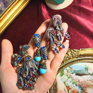 Luxurious Full Diamond Embedded Butterfly Knot Waterdrop Tassel 3D Stud Earrings Women No Piercing Required Fashion Jewelry