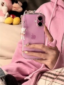 เคสโทรศัพท์มือถือแบบใสป้องกันรูหูแมวสไตล์น่ารักและเท่สำหรับ Apple 16ProMax iPhone 13 15Promax คู่รัก 14 ปกป้อง 11