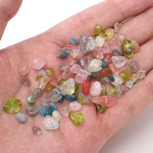 3/5-5/8mm 20pcs/bag Natural Crushed Stone Beads For Handmade Bracelet Necklace Earring Keychain DIY Craft Jewelry Making Accessories