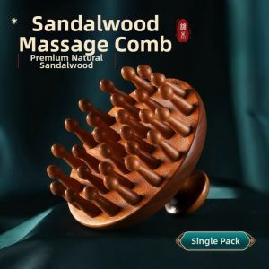Head Massaging Comb Scalp And Hair Follicle Unblocking Tool Wood