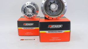 MUTAKIN Motorcycle Hub Set: Front Disc & Rear Drum for Suzuki Smash 110/115