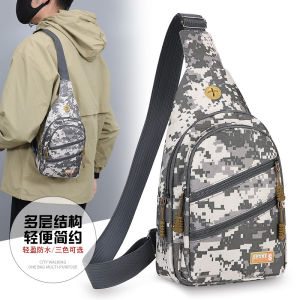 2025 New Mens Fashion Canvas Backpack Single Shoulder Bag Multi-Functional Sporty Crossbody Bag Casual Zipper Closure