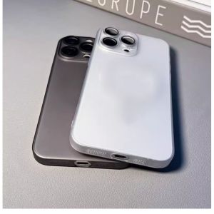 0.3MM Ultra Thin Clear With Lens Glass Protector Camera Phone Case for iPhone 16 15 14 Pro Max 13 12 11 Pro Max 16 Plus Matte Anti Fingerprint Shockproof Soft Cover