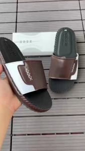 Dép nam da tổng hợp dép quai ngang da mang êm chân khâu chỉ toàn bộ bảo hành bởi DEPSON Shop