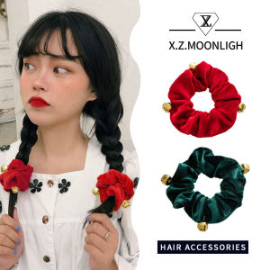 Christmas Hair Bands Velvet Hair Scrunchies Rubber Bands Women Ties Ponytail Holder Hairbands Xmas Party Headwear Headband