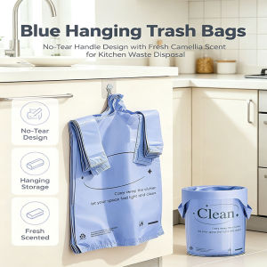200pcs Heavy Duty Vest Trash Bags with Handles Thick Disposable Plastic Garbage Bags for Home Bathroom & Kitchen