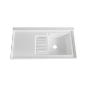BEIQIVI | Balcony Cut Corner Utility Wash Basin with Board Integrated Sink