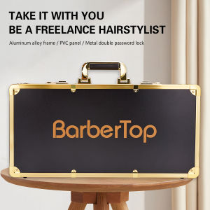 กล่องเก็บของเครื่องมือทำผมช่างตัดผมกระเป๋าเครื่องสำอางมืออาชีพ Kopor Perjalanan ความจุขนาดใหญ่พร้อมล็อคแบบผสมผสาน ปริมาณ 1 ครู