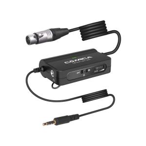 XLR ถึง 3.5มม. อัพเดทเสียง Preamp Comica LinkFlex AD1 สำหรับมือกล้อง DSLR Canon So-Ny Panasonic Samsung Huawei iPhone และแล็ปท็อป-Audio Preamp