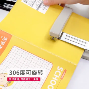 【SKIT SG】360 Degree Smart Stapler with Free Refill Swivel Stapler 0414 Staple Booklets from the Side / No More Slanting Deli Rotating Stapler 360° Rotating Stapler Swing-Arm Stapler Rotatable Stapler Middle Seam Binding Home Office Stationery