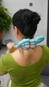 Dụng Cụ Massage Vùng Cổ Vai Gáy Có 6 BÁNH LĂN Giúp Giảm Đau  Giảm Stress Hiệu Quả Cây Mát Xa Thiết Kế Hình Chữ U Xoay 360 Độ Cầm Tay Tiện Lợi