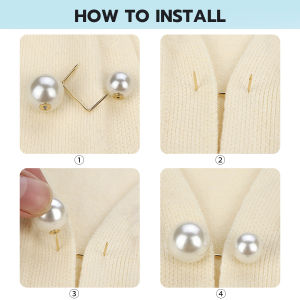 Makery【Ready in Stock】 Pearl Brooch Trousers Waist/Shirt/Skirt/Clothing Adjustment Fixed Clothes Narrow Waist Pin 2Pcs/Set
