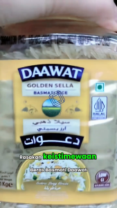 Beras Basmati Daawat Golden Sella 1 Kg / Creamy Sella Kemasan Toples