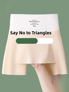 Miiow | Cat Woman Safety Pants Ice Silk Flat Angle Womens Underwear Summer Invisible Layered Shorts Anti-Light Blocking Triangle Area