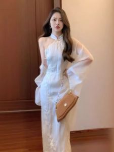 CHANGTONG | Elegant Attractive Simple Summer Dress with Sunscreen Jacket Set
