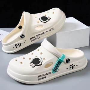 Mens Summer Casual Slip-On Sandals Anti-Slip Hole Hole Slippers Driving Beachwear Womens Comfortable Breathable PVC Fibre