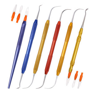 Dentist Sculpture Knife Plaster Model Engraving Knife Blade Resin Filler Spatula Double Ends Wax Carving Tools