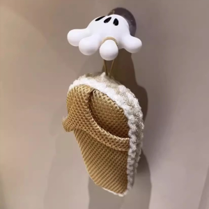 Sudyod【มีสินค้าในสต๊อก】 ตะขอแขวนแปรงสีฟัน รูปปาล์มการ์ตูน อุ้งมือ 3D ตะขอแขวนผนัง Toothbrush holder