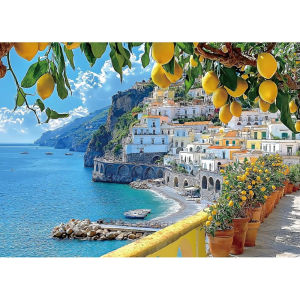 500/1000/1200/2000PCS Amalfi Coast Jigsaw Puzzles for Adults Home Decor Challenging Family Fun Educational Toys Game Night