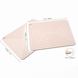 Heat-Resistant Slipproof Kitchen Silicone Pad With Drainage