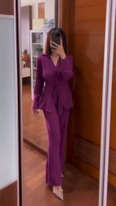 Ayesha Oneset Wanita Terbaru 2025: Setelan Wanita Dewasa Oneset Wanita Korean Style Oneset Wanita Kancing Depan Setelan Wanita Crinkle