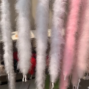 Fluffy Cosplay Grament Accessaries Feather Boa Strip Feathers Apparel Fabric 2Meter Fluffy Turkey Feather Boa Shawl Scarf Plume Sewing Clothing Party Wedding Dress Creatives Decoration