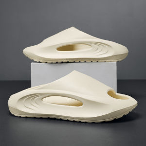 Xia Road Mens Summer Slippers Anti-Slip Thick Bottom Sandals Trendy Youth Style Flat Heel Color Matching Beach Slippers